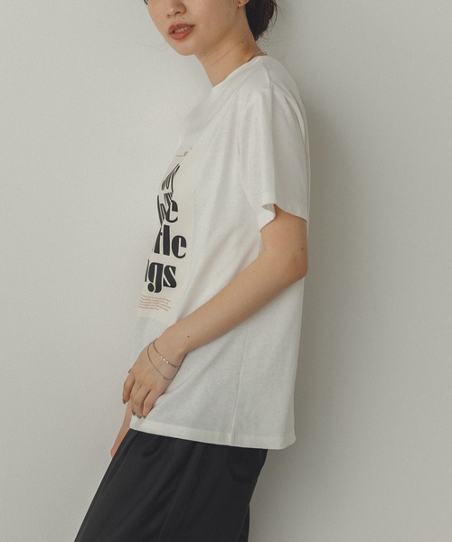 hunch(ハンチ)の「半袖 ロゴプリントTシャツ(Tシャツ/カットソー・レディース・グレー系その他/ブラック系その他/ホワイト系その他・FREE)」の10枚目の写真
