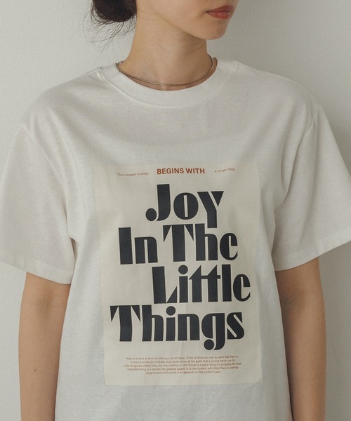 hunch(ハンチ)の「半袖 ロゴプリントTシャツ(Tシャツ/カットソー・レディース・グレー系その他/ブラック系その他/ホワイト系その他・FREE)」の8枚目の写真