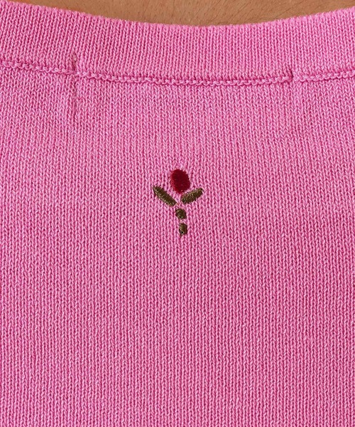 TINA：JOJUN（ティーナジョジュン）の「刺繍入り リボン ニット タンクトップ TINA：JOJUN（タンクトップ・レディース・ネイビー/ホワイト/ピンク・M）」の21枚目の写真