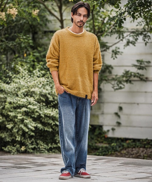 CAMBIO（カンビオ）の「mn3152-Minimal Shaggy Knit Pullover シャギーニット（ニット/セーター・メンズ・ブラック/グレー/イエロー・M/L）」の12枚目の写真