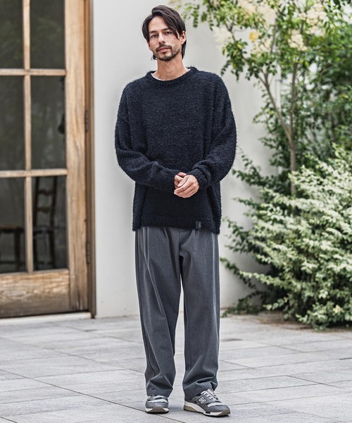 mn3152-Minimal Shaggy Knit Pullover シャギーニット（ニット
