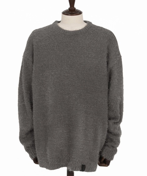 CAMBIO（カンビオ）の「mn3152-Minimal Shaggy Knit Pullover シャギーニット（ニット/セーター・メンズ・ブラック/グレー/イエロー・M/L）」の21枚目の写真