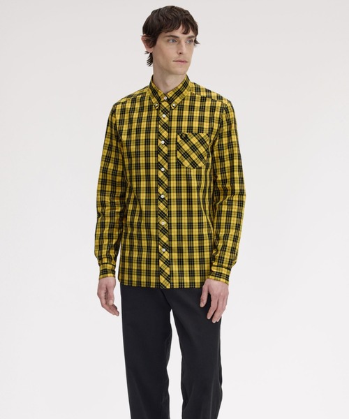 FRED PERRY(フレッドペリー)の「Macleod Tartan Shirt/マクラウドタータンシャツ(シャツ/ブラウス・メンズ・イエロー・M/L/S)」の7枚目の写真
