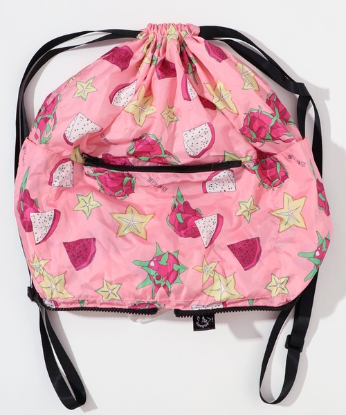 ScoLar（スカラー）の「652449：仲宗根泉(HY)コラボ 2柄展開折り畳みリュック（バックパック/リュック・レディース・ピンク/ブラック・FREE）」の19枚目の写真