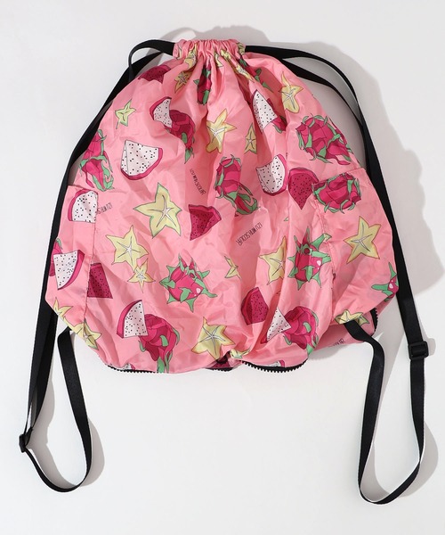 ScoLar（スカラー）の「652449：仲宗根泉(HY)コラボ 2柄展開折り畳みリュック（バックパック/リュック・レディース・ピンク/ブラック・FREE）」の20枚目の写真