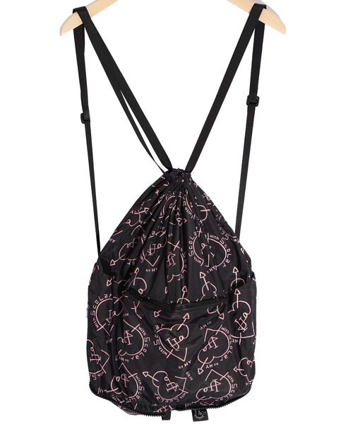 ScoLar（スカラー）の「652449：仲宗根泉(HY)コラボ 2柄展開折り畳みリュック（バックパック/リュック・レディース・ピンク/ブラック・FREE）」の11枚目の写真