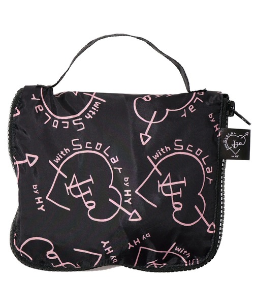 ScoLar（スカラー）の「652449：仲宗根泉(HY)コラボ 2柄展開折り畳みリュック（バックパック/リュック・レディース・ピンク/ブラック・FREE）」の12枚目の写真