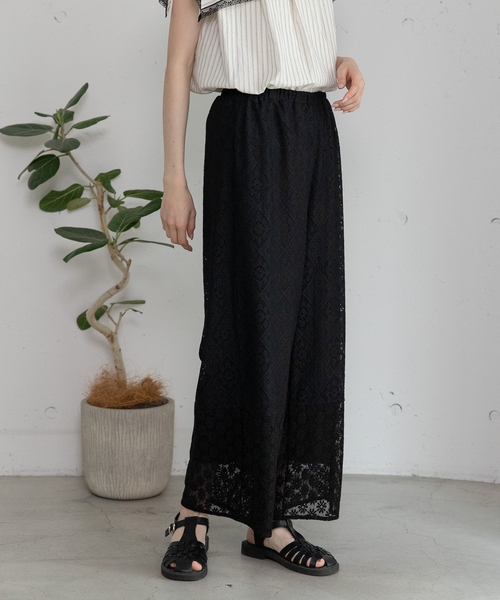 POU DOU DOU（プードゥドゥ）の「ラッセルレースパンツ（その他パンツ・レディース・オフホワイト/ブラック・M）」の22枚目の写真