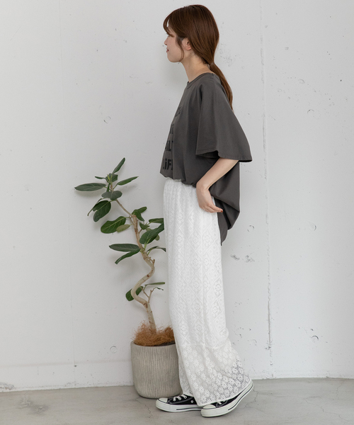 POU DOU DOU（プードゥドゥ）の「ラッセルレースパンツ（その他パンツ・レディース・オフホワイト/ブラック・M）」の17枚目の写真