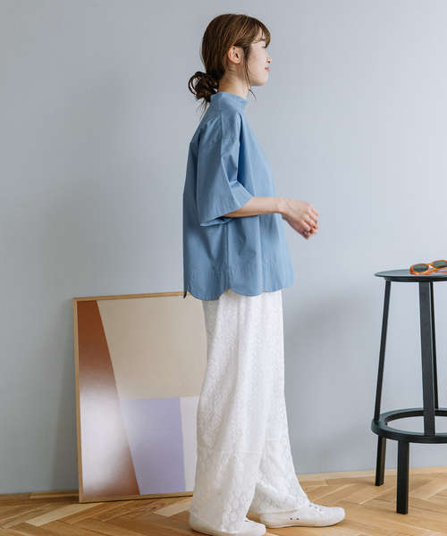 POU DOU DOU（プードゥドゥ）の「ラッセルレースパンツ（その他パンツ・レディース・オフホワイト/ブラック・M）」の9枚目の写真