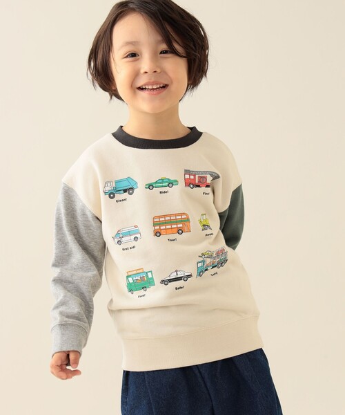 BEAMS mini（ビームスミニ）の「ワーキングカー スウェット 2025FW（90～130cm）（スウェット・キッズ・オレンジ系その他6/インディゴブルー/その他・90/100/110/120/130）」の4枚目の写真