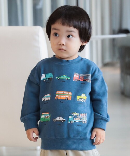 BEAMS mini（ビームスミニ）の「ワーキングカー スウェット 2025FW（90～130cm）（スウェット・キッズ・オレンジ系その他6/インディゴブルー/その他・90/100/110/120/130）」の8枚目の写真