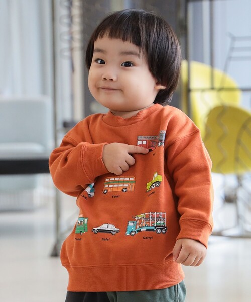 BEAMS mini（ビームスミニ）の「ワーキングカー スウェット 2025FW（90～130cm）（スウェット・キッズ・オレンジ系その他6/インディゴブルー/その他・90/100/110/120/130）」の10枚目の写真