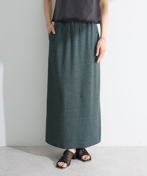 ELENCARE DUE（エレンカーレデュエ）の「・ELENCARE DUE リブナロースカート（スカート・レディース・ブラック/ボルドー/グリーン/ダークグレー/ネイビー・FREE）」の3枚目の写真