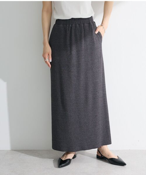 ELENCARE DUE（エレンカーレデュエ）の「・ELENCARE DUE リブナロースカート（スカート・レディース・ブラック/ボルドー/グリーン/ダークグレー/ネイビー・FREE）」の2枚目の写真