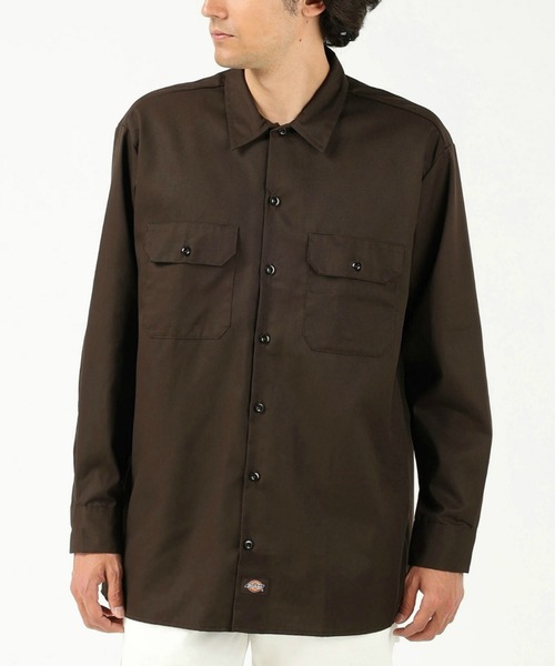 Dickies(ディッキーズ)の「Dickies/ディッキーズ ワークシャツ /長袖シャツ "574"(シャツ/ブラウス・メンズ・ネイビー/ダークブラウン/チャコールグレー/ブラック/サンドベージュ・MEDIUM/LARGE/SMALL/X-LARGE/3L)」の4枚目の写真