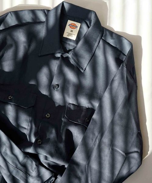 Dickies(ディッキーズ)の「Dickies/ディッキーズ ワークシャツ /長袖シャツ "574"(シャツ/ブラウス・メンズ・ネイビー/ダークブラウン/チャコールグレー/ブラック/サンドベージュ・MEDIUM/LARGE/SMALL/X-LARGE/3L)」の1枚目の写真