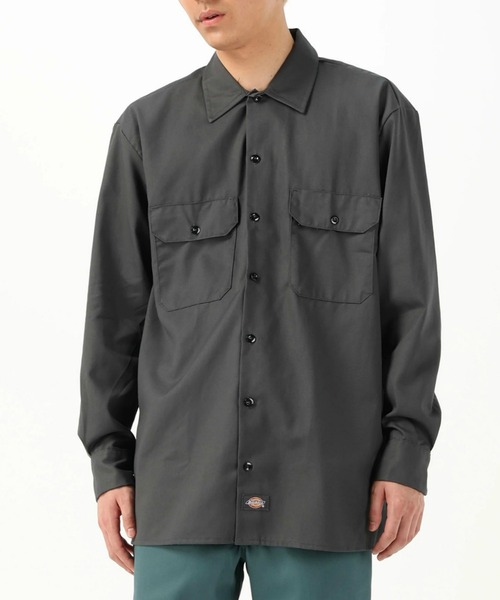 Dickies(ディッキーズ)の「Dickies/ディッキーズ ワークシャツ /長袖シャツ "574"(シャツ/ブラウス・メンズ・ネイビー/ダークブラウン/チャコールグレー/ブラック/サンドベージュ・MEDIUM/LARGE/SMALL/X-LARGE/3L)」の3枚目の写真