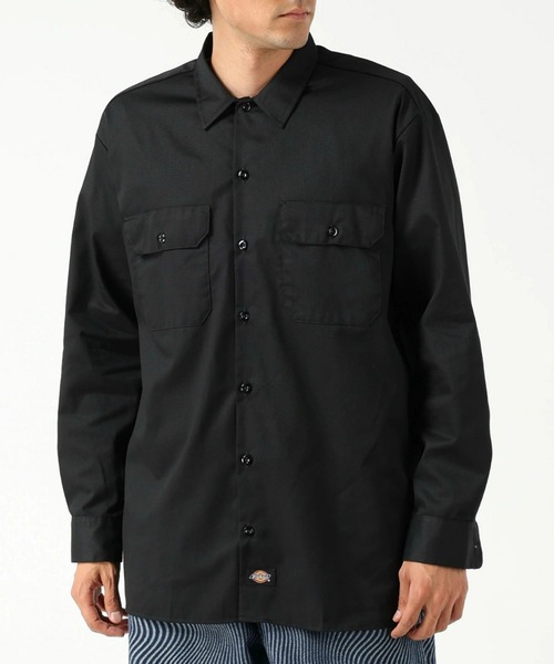 Dickies(ディッキーズ)の「Dickies/ディッキーズ ワークシャツ /長袖シャツ "574"(シャツ/ブラウス・メンズ・ネイビー/ダークブラウン/チャコールグレー/ブラック/サンドベージュ・MEDIUM/LARGE/SMALL/X-LARGE/3L)」の2枚目の写真