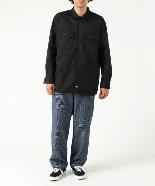 Dickies(ディッキーズ)の「Dickies/ディッキーズ ワークシャツ /長袖シャツ "574"(シャツ/ブラウス・メンズ・ネイビー/ダークブラウン/チャコールグレー/ブラック/サンドベージュ・MEDIUM/LARGE/SMALL/X-LARGE/3L)」の8枚目の写真