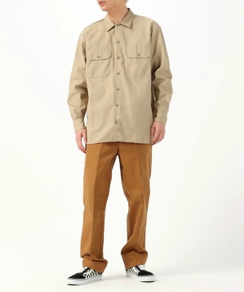 Dickies(ディッキーズ)の「Dickies/ディッキーズ ワークシャツ /長袖シャツ "574"(シャツ/ブラウス・メンズ・ネイビー/ダークブラウン/チャコールグレー/ブラック/サンドベージュ・MEDIUM/LARGE/SMALL/X-LARGE/3L)」の17枚目の写真
