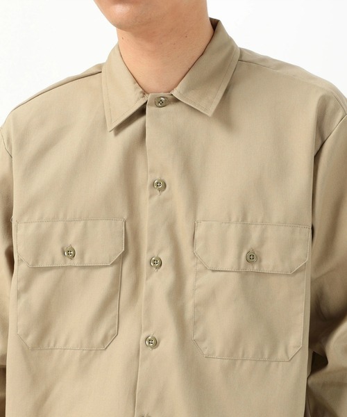 Dickies(ディッキーズ)の「Dickies/ディッキーズ ワークシャツ /長袖シャツ "574"(シャツ/ブラウス・メンズ・ネイビー/ダークブラウン/チャコールグレー/ブラック/サンドベージュ・MEDIUM/LARGE/SMALL/X-LARGE/3L)」の18枚目の写真