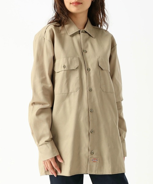 Dickies(ディッキーズ)の「Dickies/ディッキーズ ワークシャツ /長袖シャツ "574"(シャツ/ブラウス・メンズ・ネイビー/ダークブラウン/チャコールグレー/ブラック/サンドベージュ・MEDIUM/LARGE/SMALL/X-LARGE/3L)」の20枚目の写真
