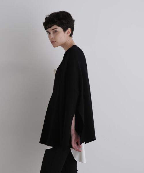 ◇オーバーサイズニットケーププルオーバー（ニット/セーター）｜LE