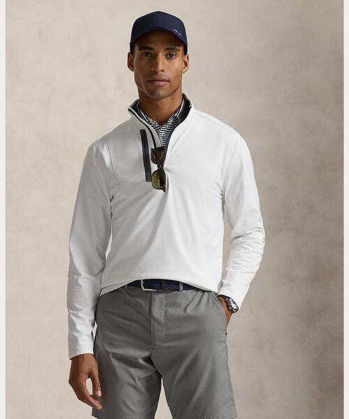 RLX GOLF ストレッチ ジャージー クォータージップ ベスト メンズ ポロ ゴルフ｜アールエルエックス POLO GOLF｜RLX GOLF （RLX