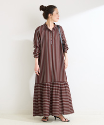 nui mond◯ヘンリーネックワンピース　gray nui mond ヘンリーネックワンピース