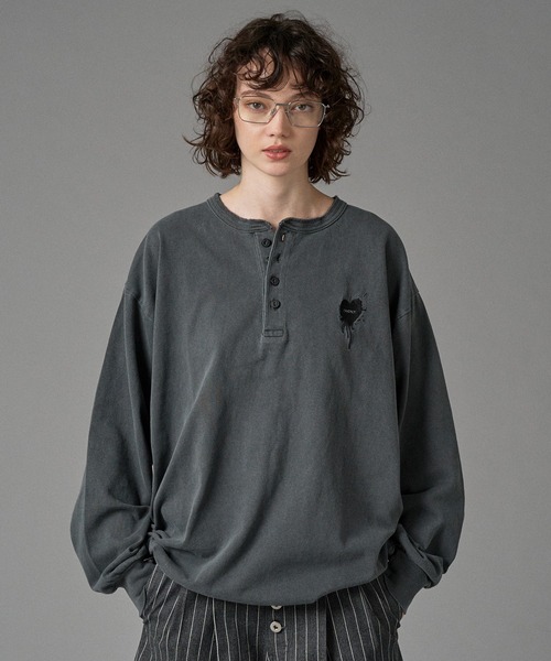 HENRY NECK LONG SLEEVE T-SHIRT /ヘンリーネックロンT（Tシャツ