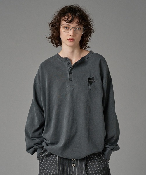 HENRY NECK LONG SLEEVE T-SHIRT /ヘンリーネックロンT（Tシャツ
