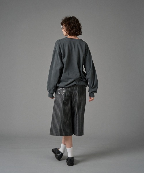 ONCILY（オンシェリー）の「HENRY NECK LONG SLEEVE T-SHIRT /ヘンリーネックロンT（Tシャツ/カットソー・メンズ・カーキ/ブラック系その他/杢グレー・SMALL/MEDIUM/LARGE）」の13枚目の写真