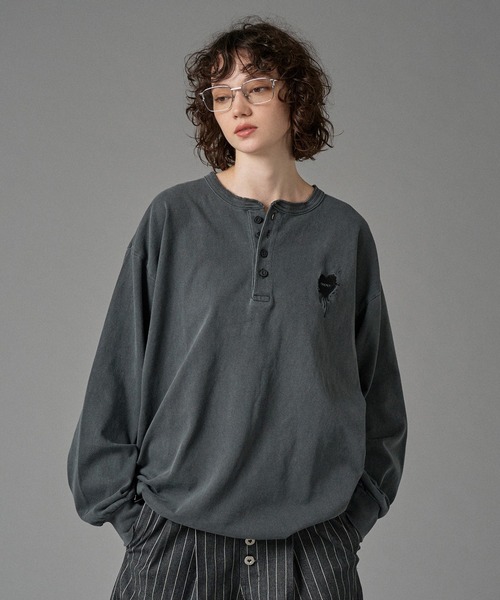 HENRY NECK LONG SLEEVE T-SHIRT /ヘンリーネックロンT（Tシャツ