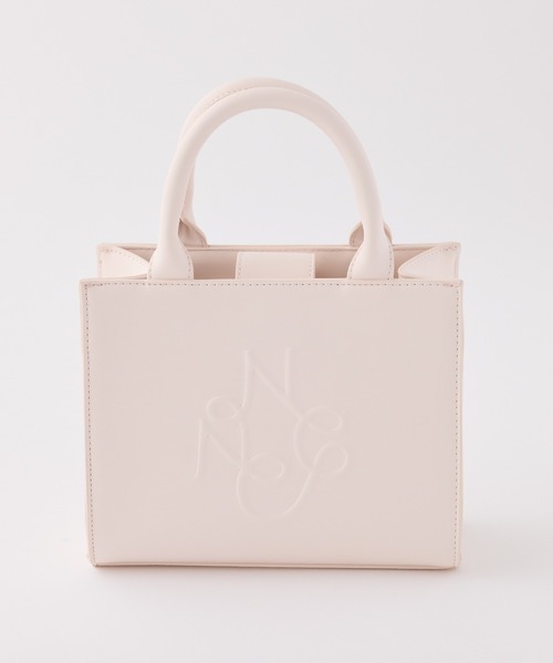 セール】ロゴモチーフエンボスミニバッグ（トートバッグ）｜one after