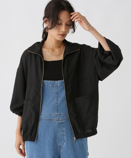 Elura（エルーラ）の「アイロンいらずドライブルゾン/590117（ブルゾン・レディース・ブラック/ベージュ・FREE）」の2枚目の写真