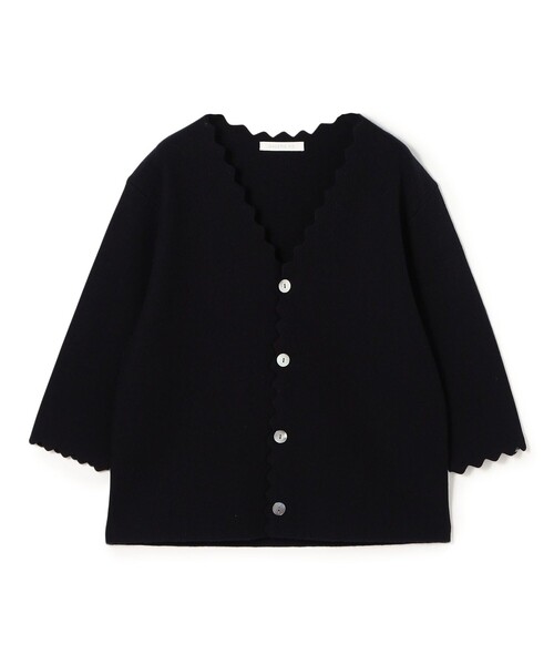 GALLERIE VIEギャルリーヴィー/ウールミラノリブ スクエアネックプルオーバー価格 35，200円 GALERIE VIE (ギャルリーヴィー) コットンシルクミラノリブ ノーカラーコート グリーン サイズ:F