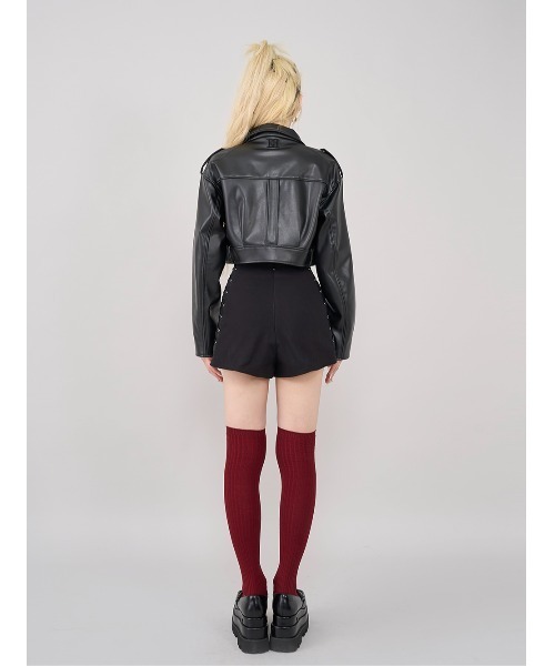 ドロップショートライダースジャケット（ライダースジャケット