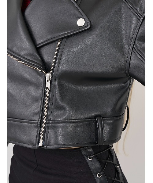 Darich ドロップショートライダースジャケット ノベルティTシャツ2点セット ダーリッチ Darich ドロップショートライダースジャケット