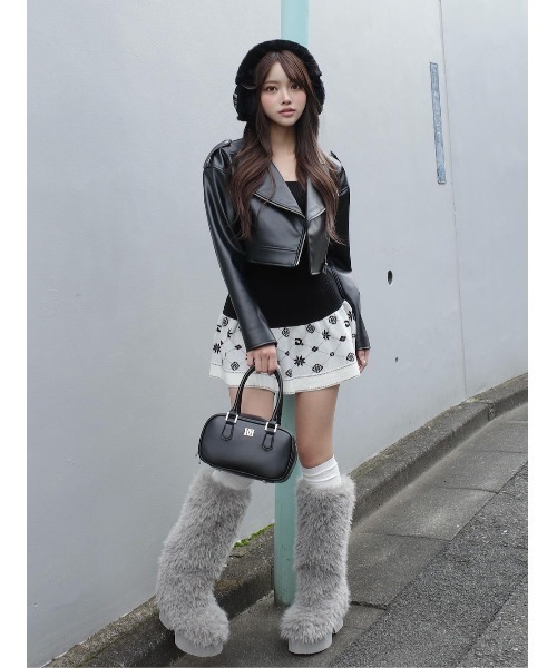 ドロップショートライダースジャケット（ライダースジャケット