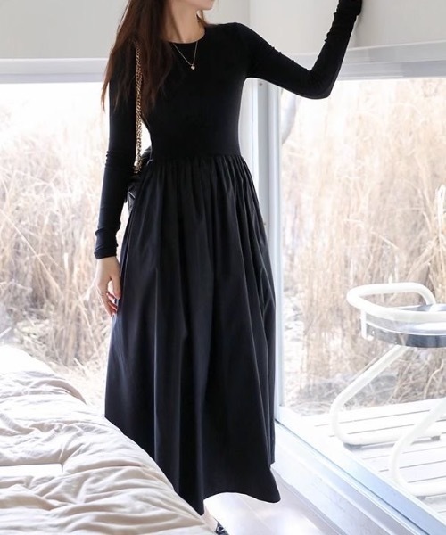 SHEPP(シープ)の「ショルダースリットドッキングワンピース(ワンピース・レディース・ブラック・S/M)」の18枚目の写真