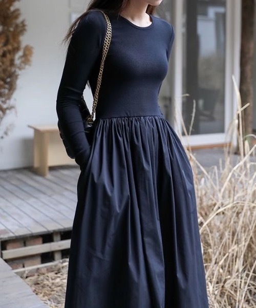 SHEPP(シープ)の「ショルダースリットドッキングワンピース(ワンピース・レディース・ブラック・S/M)」の20枚目の写真