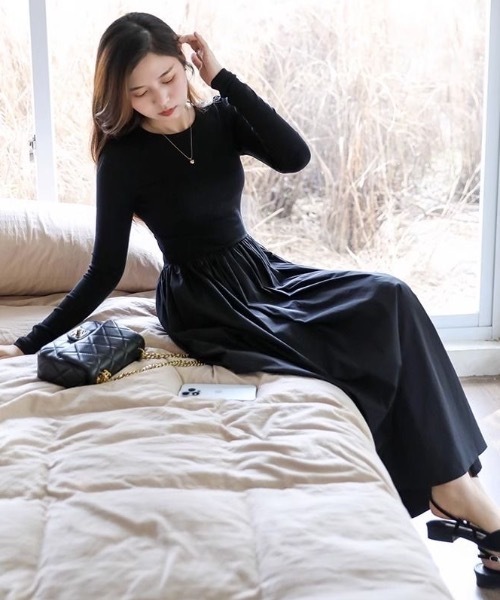SHEPP(シープ)の「ショルダースリットドッキングワンピース(ワンピース・レディース・ブラック・S/M)」の19枚目の写真