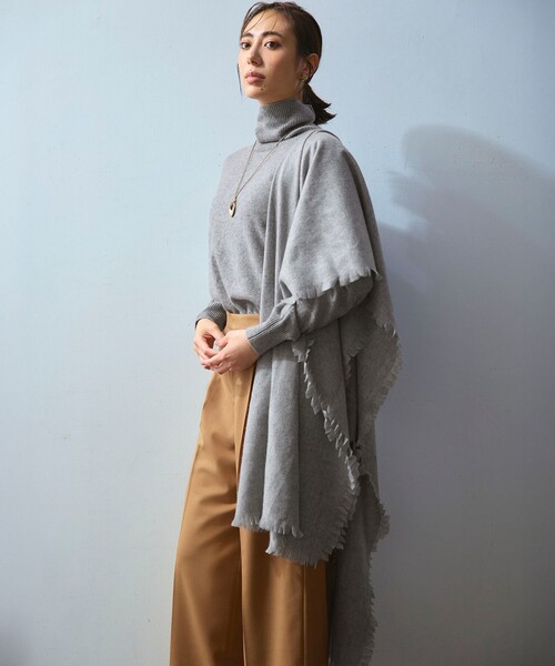 バランタイン　ピュアカシミヤ ブラウン　タートルネックニット　42サイズ. セール】ピュアカシミヤ タートルネック ニット（ニット/セーター