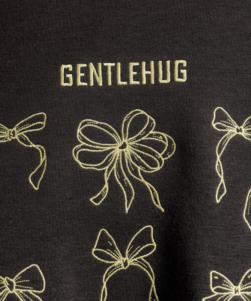 PUBLUX（パブリュクス）の「PUBLUX/パブリュクス リボン 刺繍 クルー スウェット　限定展開（スウェット・レディース・ブラック/チャコールグレー/ネイビー/ライトグレー・ﾌﾘ-）」の14枚目の写真