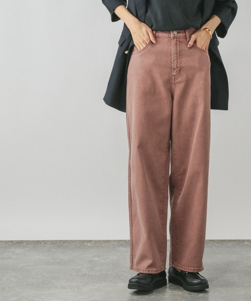 GLOBAL WORK（グローバルワーク）の「GOODデニムカラーバギーパンツ/498402（デニムパンツ・レディース・インディゴブルー/ブラウン・X-SMALL/SMALL/MEDIUM/LARGE/X-LARGE/XX-LARGE）」の6枚目の写真