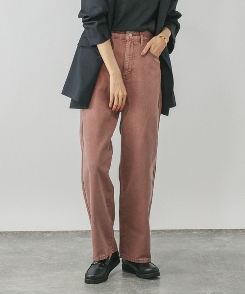 GLOBAL WORK（グローバルワーク）の「GOODデニムカラーバギーパンツ/498402（デニムパンツ・レディース・インディゴブルー/ブラウン・X-SMALL/SMALL/MEDIUM/LARGE/X-LARGE/XX-LARGE）」の7枚目の写真