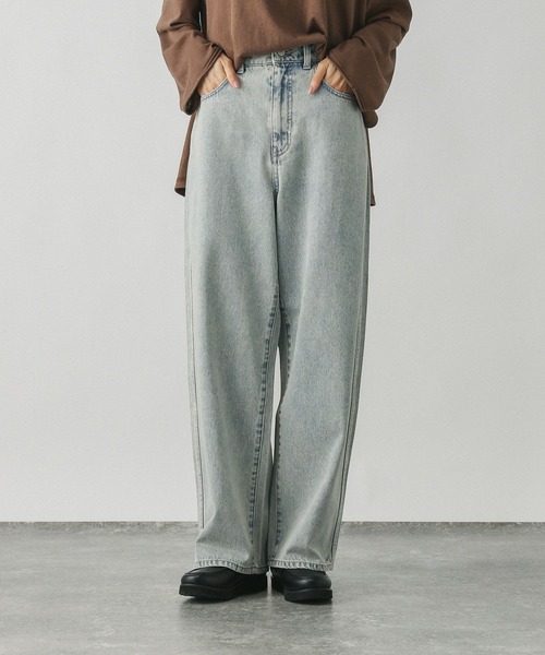 GLOBAL WORK（グローバルワーク）の「GOODデニムカラーバギーパンツ/498402（デニムパンツ・レディース・インディゴブルー/ブラウン・X-SMALL/SMALL/MEDIUM/LARGE/X-LARGE/XX-LARGE）」の11枚目の写真