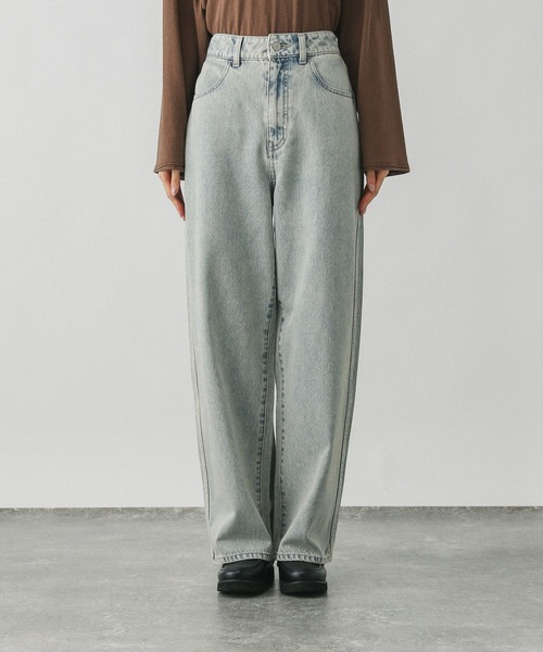 GLOBAL WORK（グローバルワーク）の「GOODデニムカラーバギーパンツ/498402（デニムパンツ・レディース・インディゴブルー/ブラウン・X-SMALL/SMALL/MEDIUM/LARGE/X-LARGE/XX-LARGE）」の12枚目の写真