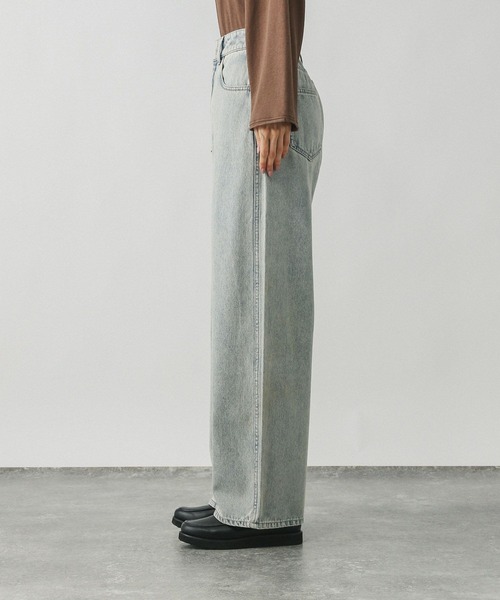 GLOBAL WORK（グローバルワーク）の「GOODデニムカラーバギーパンツ/498402（デニムパンツ・レディース・インディゴブルー/ブラウン・X-SMALL/SMALL/MEDIUM/LARGE/X-LARGE/XX-LARGE）」の13枚目の写真